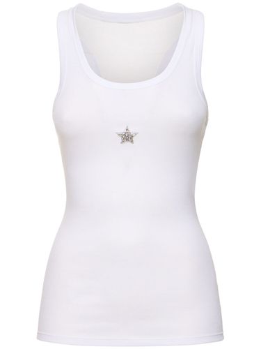 Crystal Embellished Jersey Tank Top - STELLA MCCARTNEY - Modalova