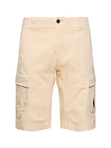 Stretch Cotton Cargo Shorts - C.P. COMPANY - Modalova