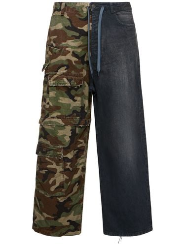 Hybrid Baggy Cotton Denim Jeans - BALENCIAGA - Modalova