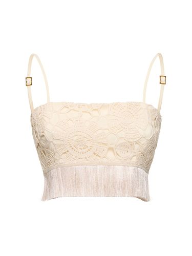 Crochet Fringed Cropped Top - PATBO - Modalova