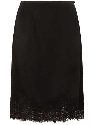 Iconic Satin & Lace Knee Length Skirt - STELLA MCCARTNEY - Modalova