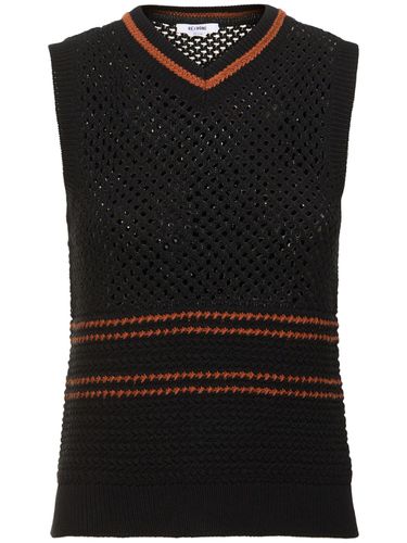 Crochet Mesh Cotton Vest - RE/DONE - Modalova