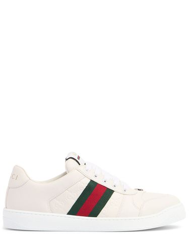 Mm Screener Leather Sneakers - GUCCI - Modalova