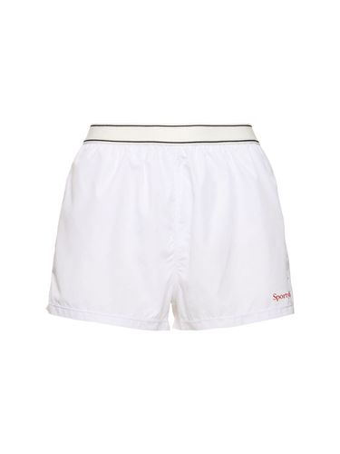 Serif Logo Sport Shorts - SPORTY & RICH - Modalova