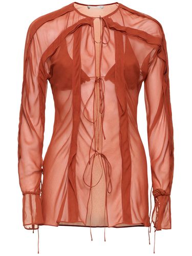 Floating Sheer Long Sleeve Shirt - CHRISTOPHER ESBER - Modalova