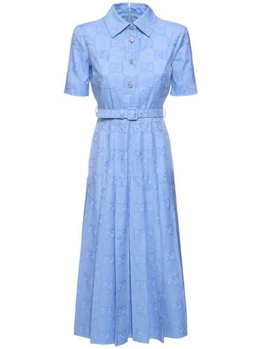 Cotton Poplin Midi Dress - GUCCI - Modalova