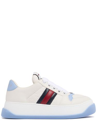 Mm Screener Leather Sneaker - GUCCI - Modalova