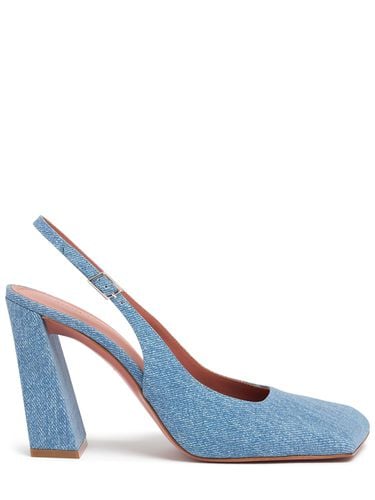 Mm Charlotte Denim Print Slingbacks - AMINA MUADDI - Modalova