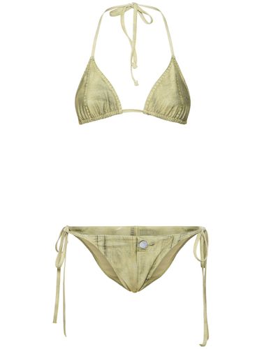 Denim Effect Triangle Bikini - ACNE STUDIOS - Modalova