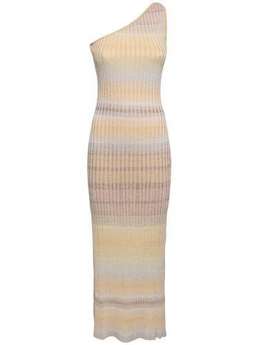 Rib Knit Lurex One Shoulder Long Dress - MISSONI - Modalova