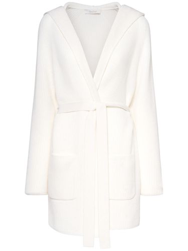 Finezza Belted Wool Knit Short Coat - MAX MARA - Modalova