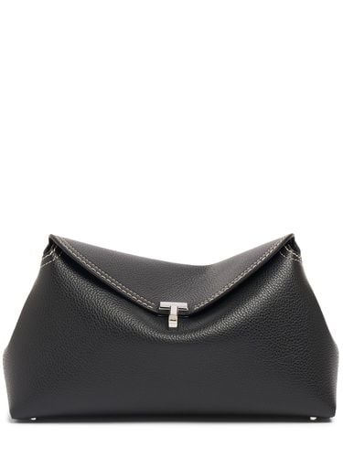 T-lock Pebble Grain Leather Clutch - TOTEME - Modalova