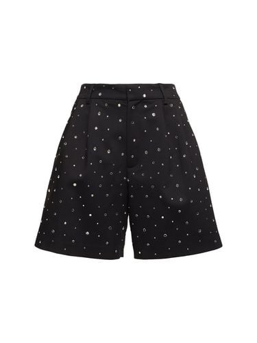 Embellished Cotton Blend Shorts - GIUSEPPE DI MORABITO - Modalova