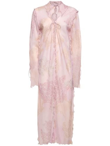 Printed Cotton & Silk Long Kaftan Dress - ACNE STUDIOS - Modalova