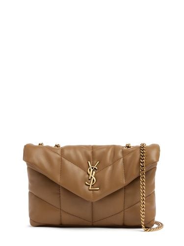 Mini Toy Puffer Leather Shoulder Bag - SAINT LAURENT - Modalova