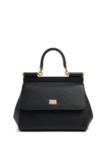 Medium Sicily Dauphine Leather Bag - DOLCE & GABBANA - Modalova