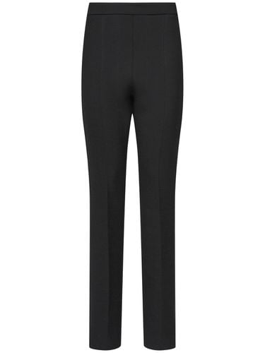 Pantalones De Lana Con Cintura Alta - SPORTMAX - Modalova