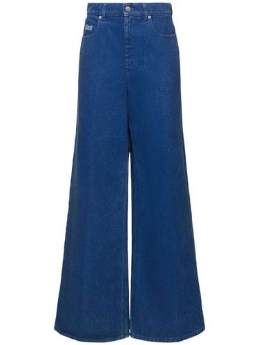 Denim Wide Leg Mid Rise Jeans - MARNI - Modalova