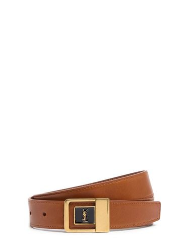 Mm Boucle La 66 Leather Belt - SAINT LAURENT - Modalova