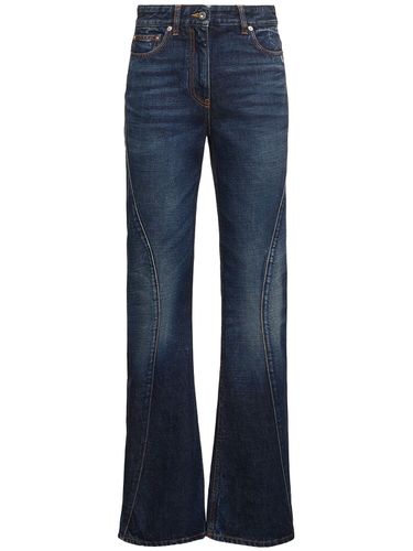 Denim Medium Waist Straight Jeans - FERRAGAMO - Modalova