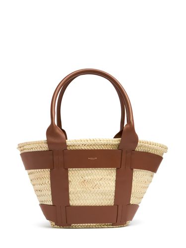 Santorini Palm & Leather Tote Bag - DEMELLIER - Modalova