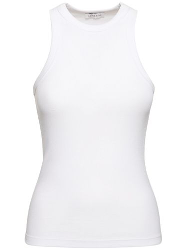 Eva Ribbed Cotton Jersey Tank Top - ANINE BING - Modalova