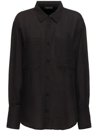 Dante Linen Blend Shirt - ANINE BING - Modalova