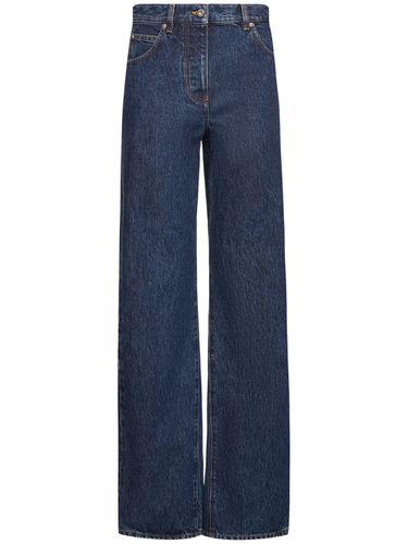 Denim Low Rise Boyfriend Jeans - FERRAGAMO - Modalova