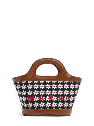 Borsa Micro Tropicalia In Tela Stampata - MARNI - Modalova