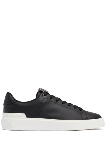 B Court Leather Low Top Sneakers - BALMAIN - Modalova