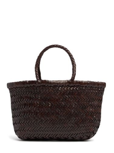 Mini Flat Gora Leather Basket Bag - DRAGON DIFFUSION - Modalova