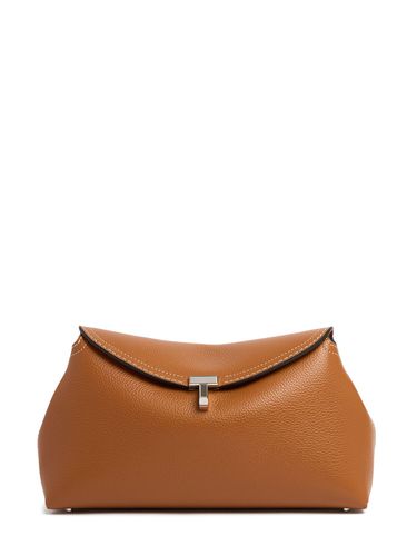 T-lock Pebble Grain Leather Clutch - TOTEME - Modalova