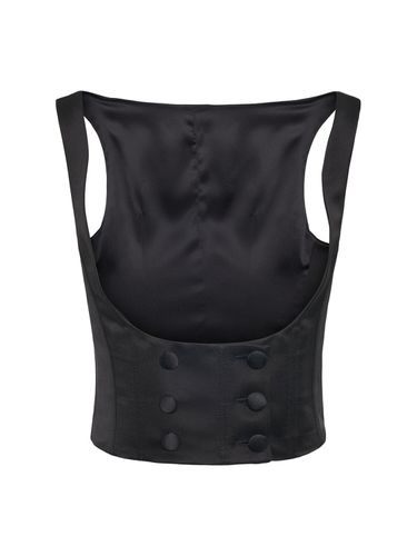 Silk Blend Duchesse Tuxedo Vest - DOLCE & GABBANA - Modalova