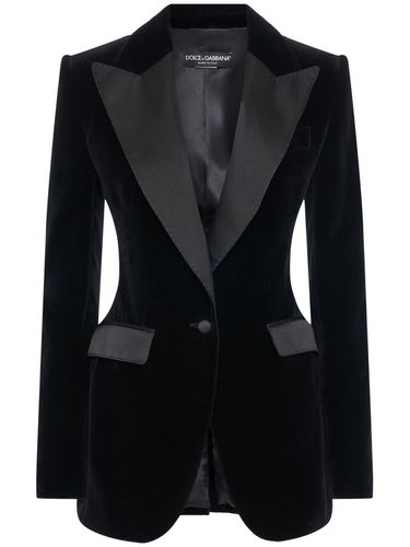 Velvet Tuxedo Jacket - DOLCE & GABBANA - Modalova