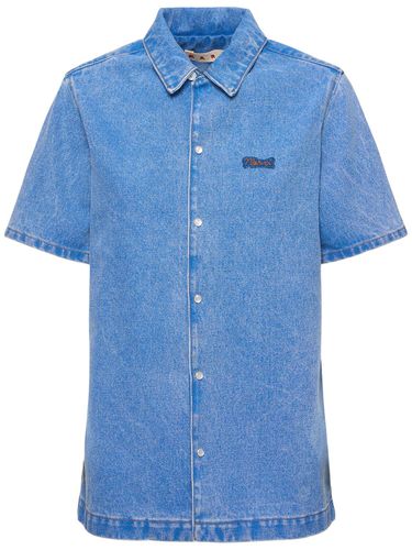 Bleached Denim Short Sleeve Shirt - MARNI - Modalova