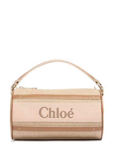 Woody Linen & Leather Shoulder Bag - CHLOÉ - Modalova