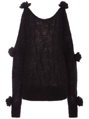 Knit Sweater W/ Cut Out Sleeves - BLUMARINE - Modalova