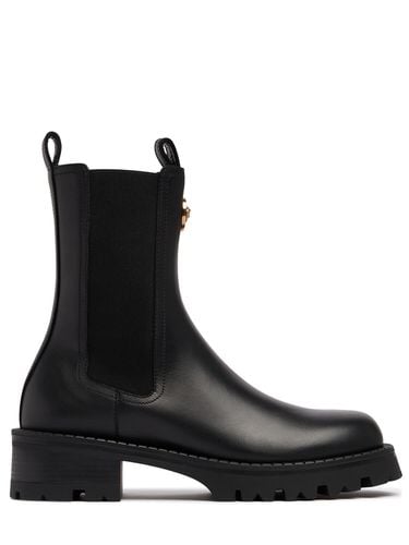 Mm Leather Chelsea Boots - VERSACE - Modalova