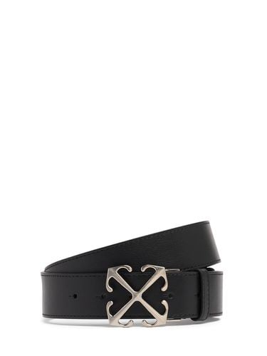 Cm Arrow Leather Belt - OFF-WHITE - Modalova