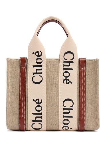 Small Woody Canvas Top Handle Bag - CHLOÉ - Modalova