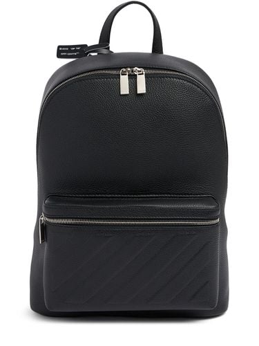 Diagonal Leather Backpack - OFF-WHITE - Modalova