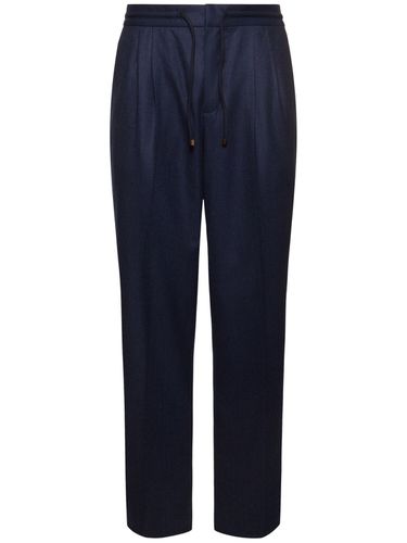 Wool Flannel Jogger Pants - BRUNELLO CUCINELLI - Modalova