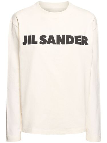 Logo Printed Cotton Jersey T-shirt - JIL SANDER - Modalova