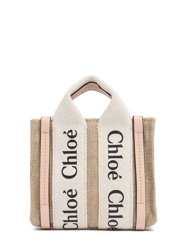 Nano Woody Canvas Top Handle Bag - CHLOÉ - Modalova