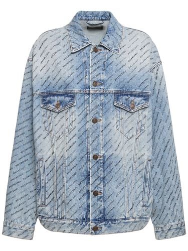 Denim Large Fit Jacket - BALENCIAGA - Modalova