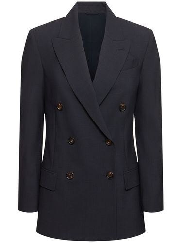 Wool Blend Double Breast Jacket - BRUNELLO CUCINELLI - Modalova