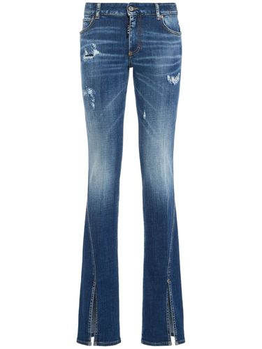 Icon Mid Rise Straight Jeans W/slits - DSQUARED2 - Modalova