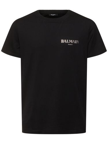 T-shirt Mit Silberfarbenem Vintage-logo - BALMAIN - Modalova