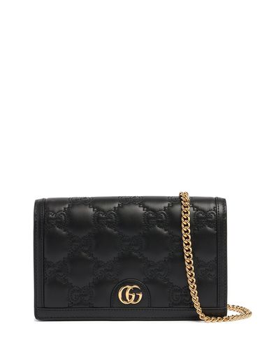 Cartera Gg Matelassé De Piel Con Cadena - GUCCI - Modalova