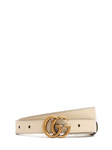 Cintura Gg Marmont In Pelle 2cm - GUCCI - Modalova